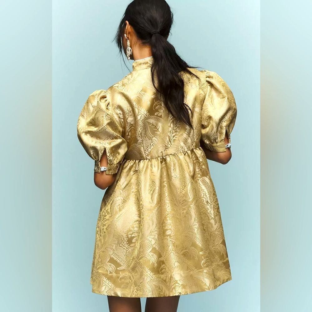 Anthropologie Maeve Puff Sleeve Babydoll Dress NWT - Picture 4 of 15